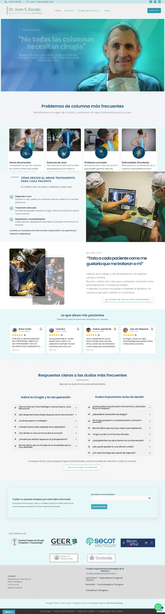 Nueva web del Doctor Joan Escala